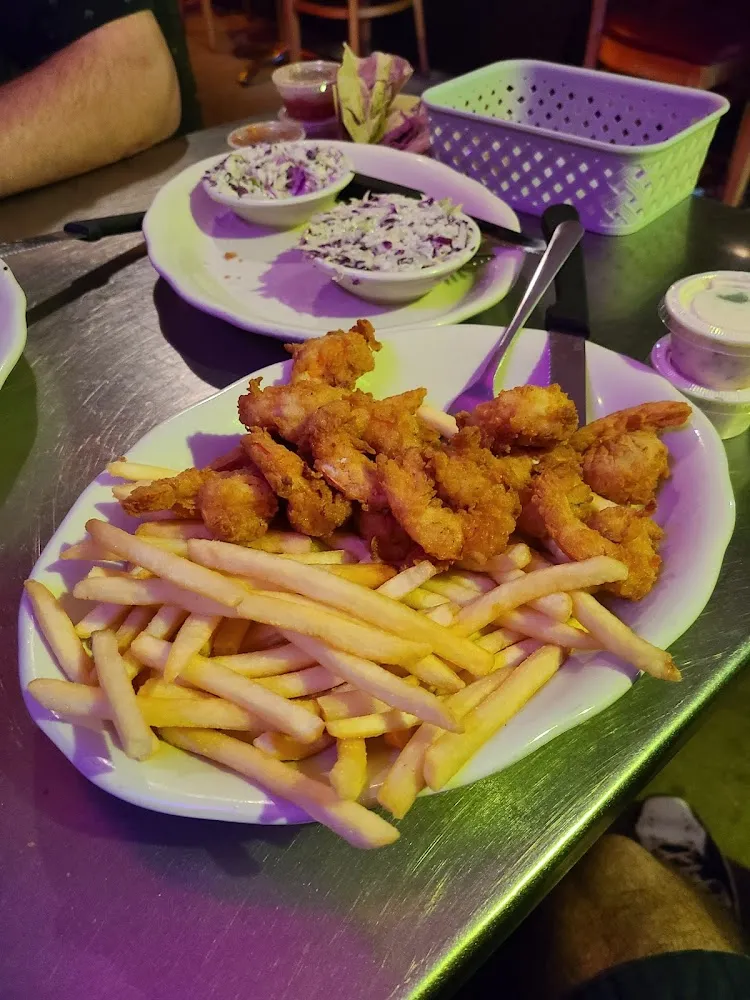 Fried Shrimp Platter and Fries
